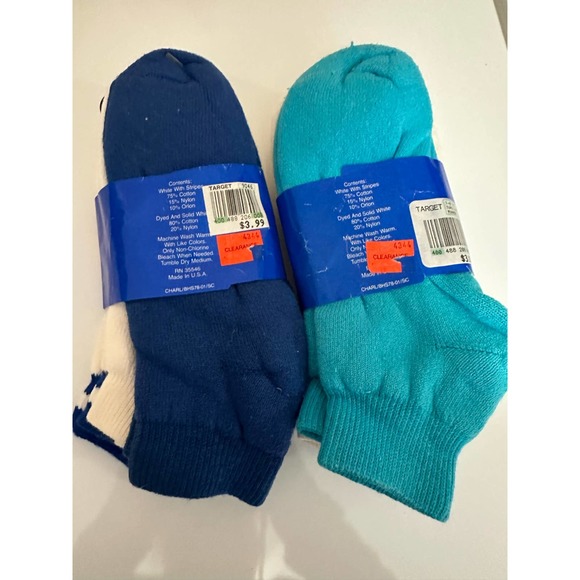 Vintage NOS new 7-8.5  boys 6 pr (2 pk x 3 pr) socksUSA 100% cotton - Picture 5 of 8